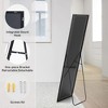 ChicFurnit Full Length Mirrors Rectangle Floor Mirrors Floor Standing Mirror Wall Mirror Thin Frame for Living Room, Black, 59"*0.5"*16" - 3 of 4