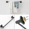Itopfox 4-Piece Matte Black Bathroom Hardware Set - Stainless Steel & Zinc Alloy Wall-Mounted Towel Bar, Toilet Paper Holder, Towel Ring, Robe Hook - 4 of 4