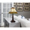 Cal Lighting BO-3115AC 40W Metal and Resin Tiffany Accent Lamp, Dark Bronze - 4 of 4