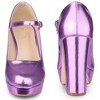 Perphy Women's Platform Ankle Strap Chunky Heels Mary Janes Pumps - 2 of 3