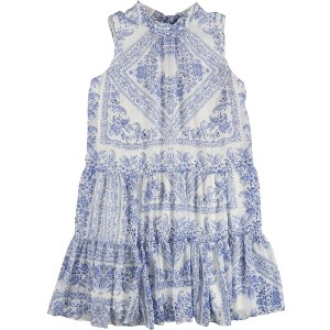 Calvin Klein Womens Paisley Mini Drop Waist Dress - 1 of 2