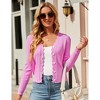 Womens Lightweight Knit Cardigan V Neck Long Sleeve Front Button Down Elegant Shrugs for Dresses - 4 of 4