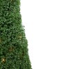 Northlight 3' Pre-Lit Artificial Boxwood Cone Topiary Tree with Round Pot, Clear Lights - image 4 of 4