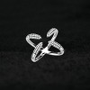 Slickblue Clear CZ Cuff Ring in Polished Stainless Steel - Open Adjustable Band, Women's Ring, Size 5-10 - 2 of 4