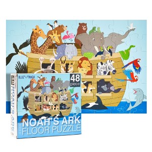 Blue Panda 48-Piece Noahs Ark Jumbo Floor Puzzle for Kids Ages 3-5, Jigsaw Puzzle for School Classroom Learning Activities, 2x3 ft - 1 of 4