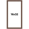 PosterPalooza | 16x32 Wide Barnwood Picture Frame, UV Acrylic, 6 Finishes - Grey, Brown, White, and Black - 2 of 4