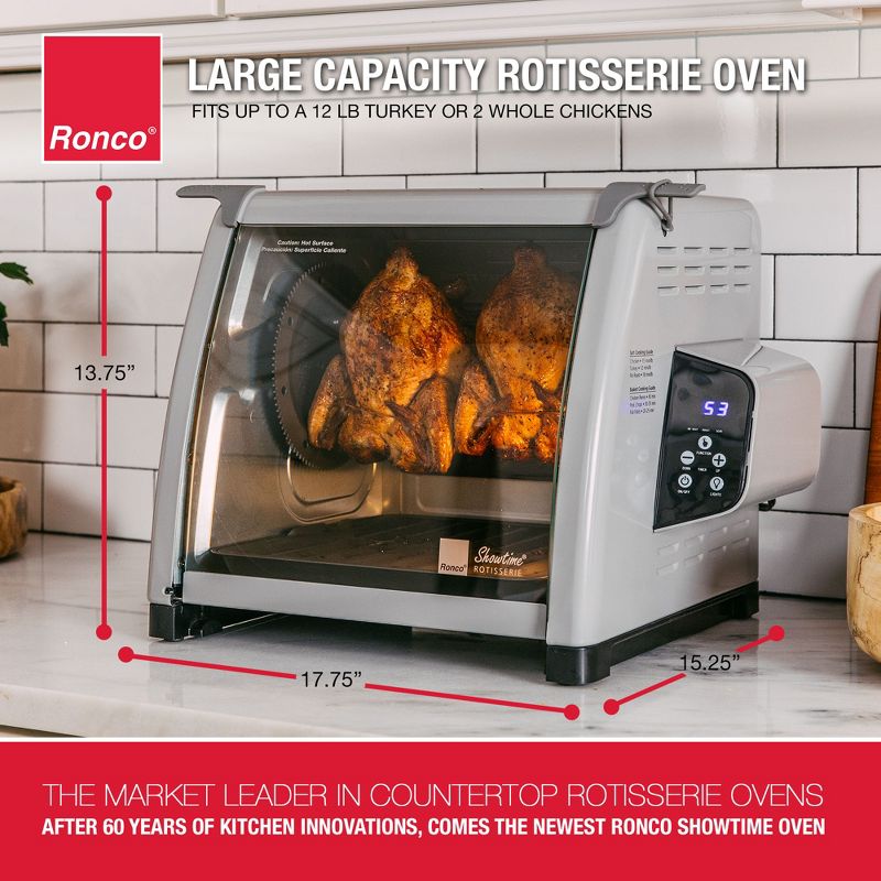 Ronco 6000 Platinum Series Rotisserie Oven with Rotisserie Spit and Multi-Purpose Basket, 2 of 7
