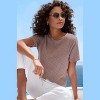 Women's Textured Short Sleeve Knit Top - LASCANA - 3 of 4