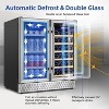 Tylza 30 Inch Wine and Beverage Refrigerator, Dual Zone Wine Beverage Cooler 30" with French Door, Holds 29 Bottles and 110 Cans - 4 of 4