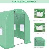 GustoWave  Walk-in Greenhouse  with 4 Ventilated Mesh Windows & Zippered Roll-Up Door - 3 of 4