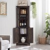 OKD 68" Tall Corner Cabinet with 2 Barn Door & Adjustable Shelves for Bathroom - 2 of 4