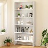 Hommoo 70.8” Bookcase, Large Bookshelf Organizer with 5-Tier Storage Shelves with LED Lights powered by USB - 2 of 4