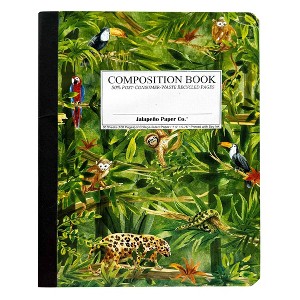 Jalapeno Paper Co. Composition 160 Pages Wide Ruled Notebook Jungle Animals - 1 of 1