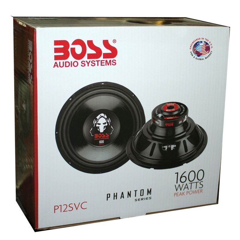 Boss Audio Systems P12SVC Phantom 12 Inch 1600 Watt 4 Ohm Single Voice Coil Car Audio Power Stereo Subwoofer Speaker with Polypropylene Cone, 5 of 6
