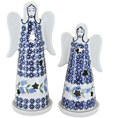 Blue Rose Polish Pottery L3000 Maf Angel Set