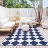 Outdoor Modern Woven Plastic Straw Rug Checkerboard Reversible Lightweight Portable Picnic Mat Large Area Rugs for Camping Garden Backyard - 3 of 4