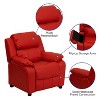 Emma and Oliver Deluxe Padded Contemporary Kids Recliner with Storage Arms - 4 of 4
