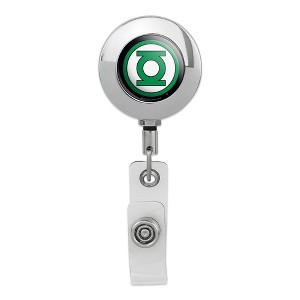 Green Lantern Logo Metal Chrome Badge ID Card Holder Clip - 1 of 3