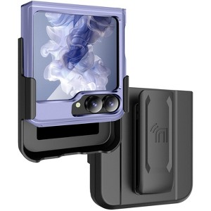 Nakedcellphone Rizz Case Combo for Samsung Galaxy Z Flip 6 5G Phone - Hybrid Cover and Belt Clip Holster Holder Combination - 1 of 4