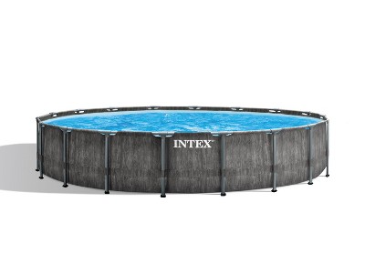 Intex 18ft X 48in Greywood Prism Steel Frame Pool Set With Cover ...