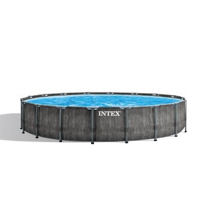 Intex 18ft x 48in Greywood Prism Steel Frame Pool Set with Cover, Ladder, Pump - 1 of 3