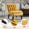 MOONMISS Comfy Velvet Armless Accent Chair, Upholstered with Durable Solid Wood Frame,Easy Assembly - 3 of 4