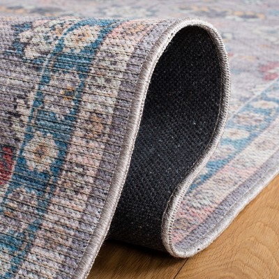 Gray and Beige Reversible Chenille Area Rug, 5'3" x 7'6"