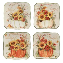 Set of 4 Harvest Morning Canape Dining Plates - Certified International