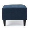 NicBex Modern Ottoman with Storage, Foot Stools Entryway Bench with Clean Lines and Smooth Upholstery for Bedroom, Living Room, Navy Blue - 3 of 4
