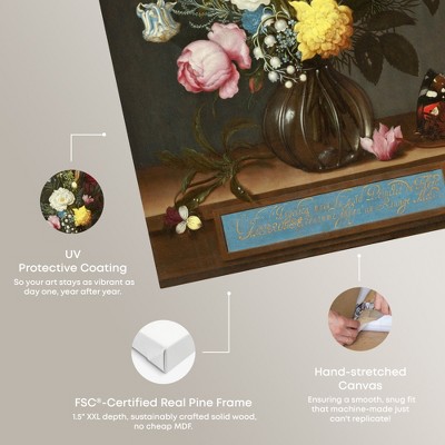 Ambrosius Bosschaert The Elder Bouquet Floral Canvas Wall Art