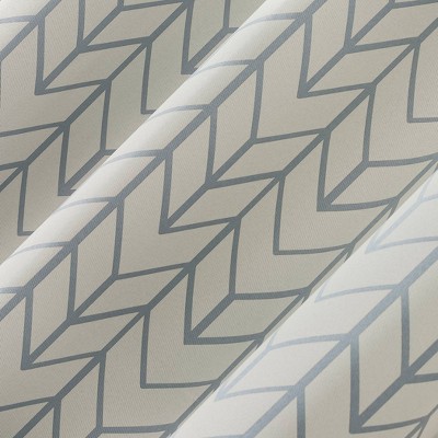 Stone Gray Chevron Blackout Grommet Curtain Panel 84" x 40"
