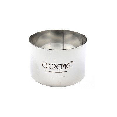 O'Creme Cake Ring, Stainless Steel, Round, 3" dia x 2" High