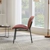 Mid Century Modern Accent Chair with Upholstered Seat and Metal Legs for Living Room or Reading Nook–Maison Boucle - 3 of 4