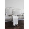 Grey Pinstripe Fringe So Soft Linen Pillow - image 2 of 4