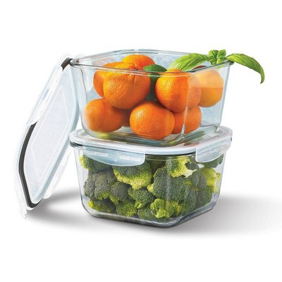 Mason Craft & More 68oz Set of 2 Food Storage Containers with Lids