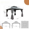 VisioGear Canopies and Gazebos, Gazebo with Double Roof Canopy, Gazebo Pavilion for Patio and Backyard, Gray, 144"*144"*120.12" - 2 of 4