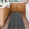 Machine Washable Vintage Floral Printed Area Rug Ultra Thin Non Slip Low Pile Stain Resistant Non Shedding Pet Friendly Floor Rug - 4 of 4