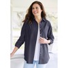 Woman Within Women's Plus Size Classic Long-Sleeve Denim Shirt - 3 of 4