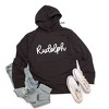 Simply Sage Market Women's Graphic Hoodie Rudolph Bold Cursive - 2 of 3