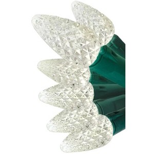 GE StayBright 150 LED C-5 Lights Warm White with Green Wire 37.2 FT - 1 of 3