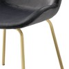 Velvet Armless Side Chair with Gold Legs and Stationary Seat (Set of 2) for Living Room - 4 of 4