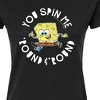 Women's SpongeBob SquarePants You Spin Me Round And Round Fitted Graphic T-Shirt - Black - X-Large - 2 of 4