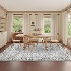 9x12 Grey Modern Foldable Area Rug, Low Pile Non-Slip Washable Carpet for Living Room & Bedroom, Soft Indoor Floor Mat - 3 of 4