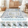 Runner Rug Kitchen Hallway Entryway – Vintage Floral Oriental Design Non-Slip Stain Resistant Low Pile Floor Covering - 4 of 4