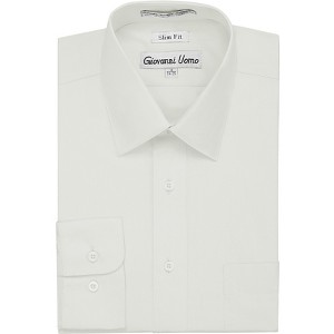 Gentlemens Collection Men's 1915 Long Sleeve Slim Fit Dress Shirt - - Available in Many Colors - 1 of 2