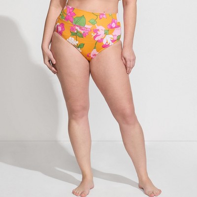 Lands' End Women's Chlorine Resistant Pinchless High Waisted Bikini Bottoms