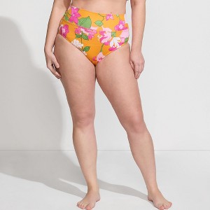 Lands' End Women's Chlorine Resistant Pinchless High Waisted Bikini Bottoms - 1 of 4