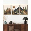 Landscape Mountain Wall Art Set Sunrise Pine Tree Forest Scene Wilderness Farmhouse Rustic Modern Art Decor 11x14in - 3 of 4