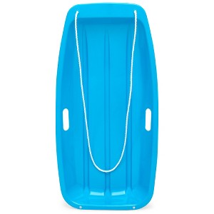 Best Choice Products 35in Kids Outdoor Plastic Sport Toboggan Winter Snow Sled Board w/ Pull Rope, 2 Handles - 1 of 4