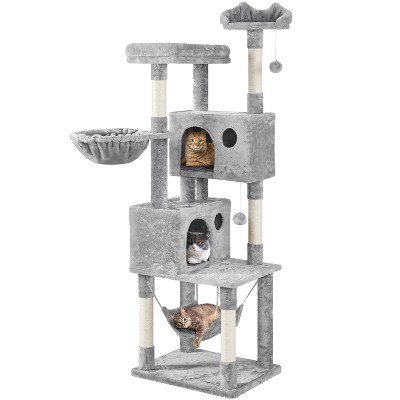 Yaheetech 73"H 4-level Plush Cat Tree Tower with Condos Platform